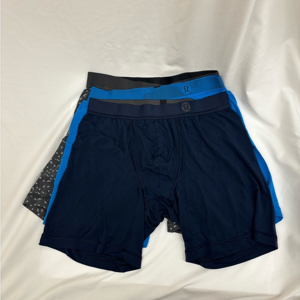 Lululemon men’s underwear size large 3 pairs blue gray navy